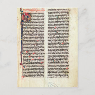 Carte Postale Page de la "Somme de Theologie"