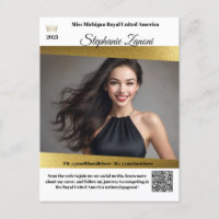Pageant Promo Autograph Card Gold Shine | Code QR