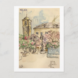 Carte Postale Pages Skethchbook. Málaga m9