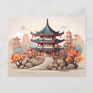 Carte Postale Pagode chinoise traditionnelle