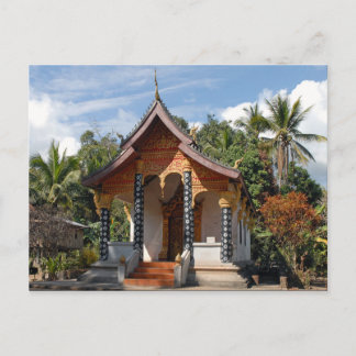 Carte postale Pagode dans le village d'Iao, Loas