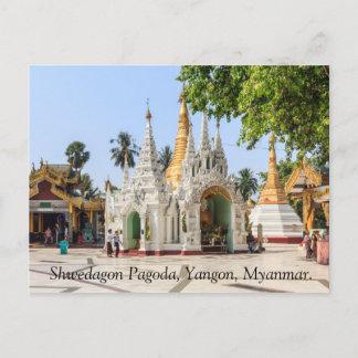 Carte Postale Pagode Shwedagon, Yangon, Myanmar.