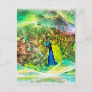 Carte Postale Paiement numérique de Peacock