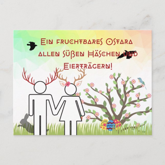 Carte postale païenne Ostara (Devant)