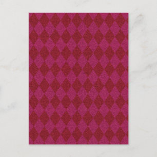 Carte Postale Pailletés diamant rose et rouge