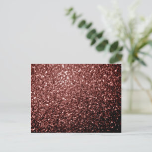 Carte Postale Paillettes fausses rouge brun