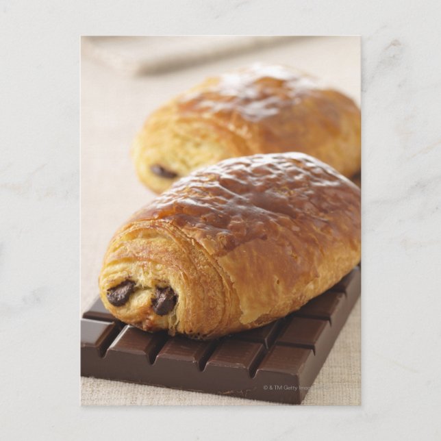 Carte Postale pain au chocolat (Devant)