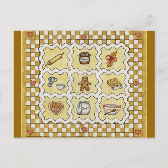 Carte Postale Pain d'épices Recette/Carte postale (Devant)
