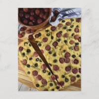 Pain Focaccia noir de l'olive noire