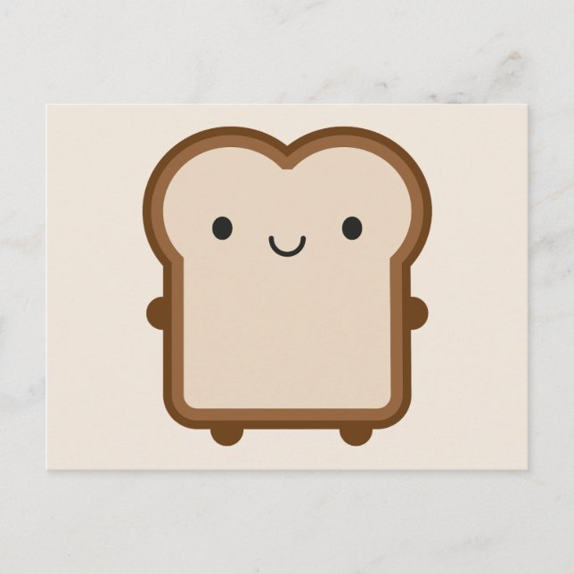 Carte Postale Pain Kawaii / Toast (Devant)