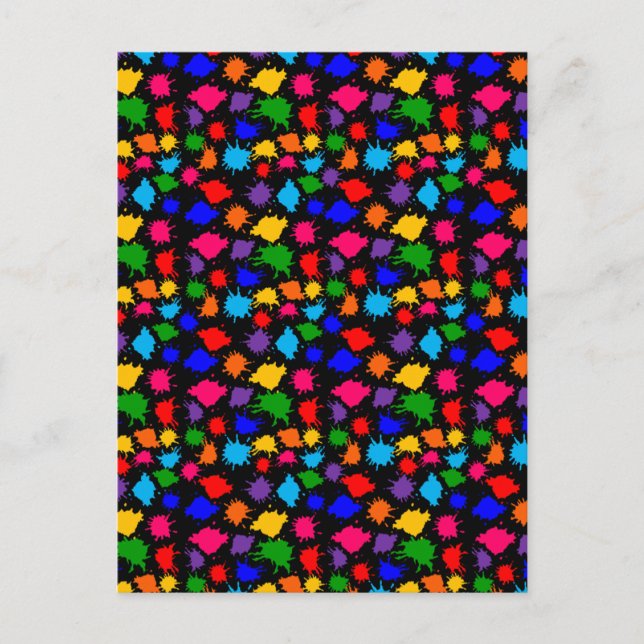 Carte Postale Paint Splatter (Devant)