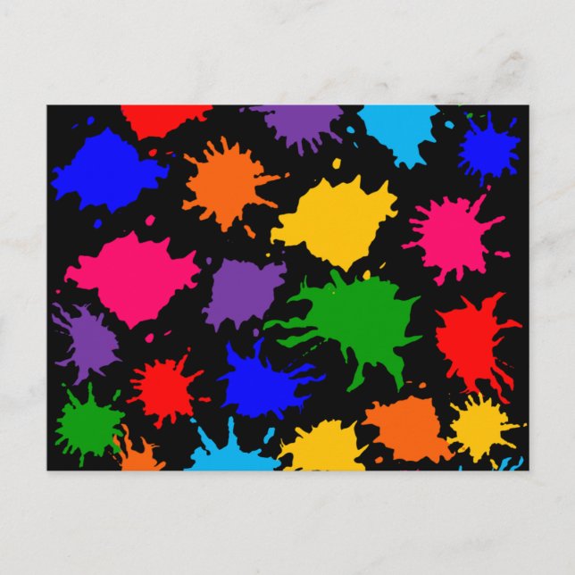 Carte Postale Paint Splatter (Devant)