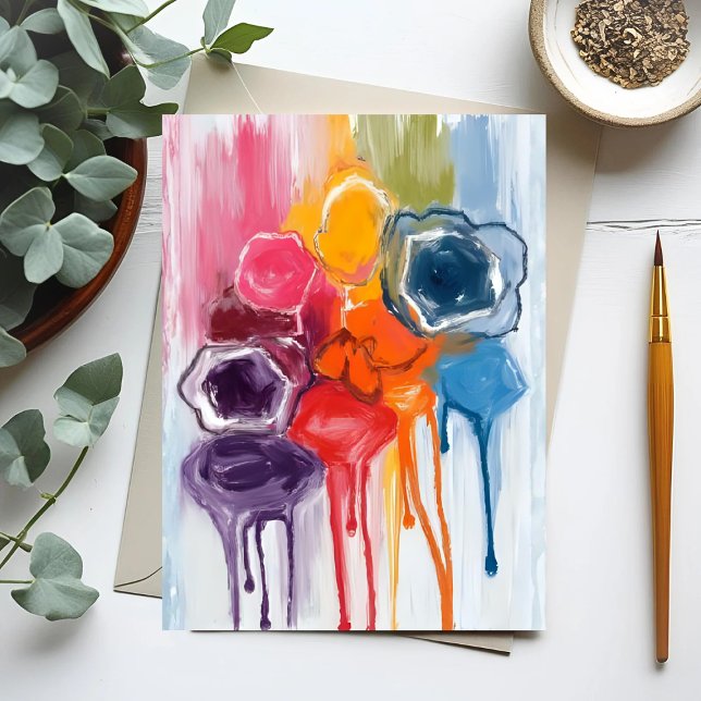 Carte Postale Paint Splatter | Watercolor Artist Painting (Créateur téléchargé)