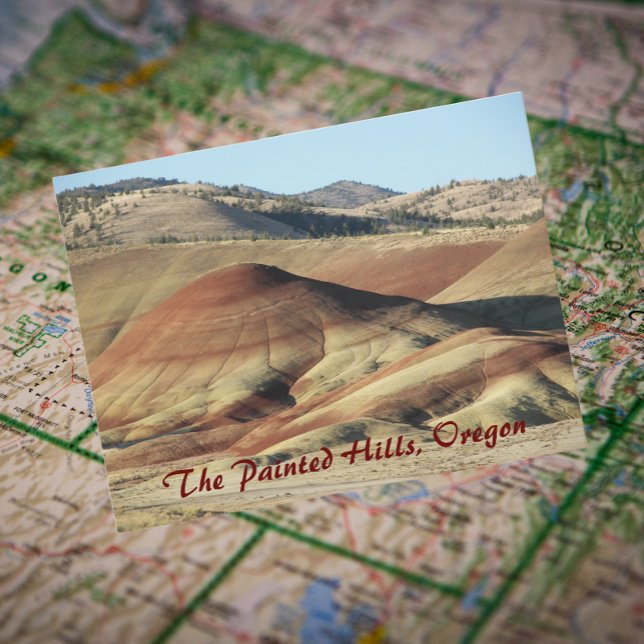 Carte Postale Painted Hills, Oregon Travel Photo (In Situ Map)