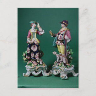 Carte Postale Paire de figurines de Bow d'un sportif