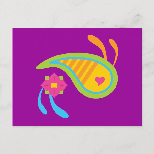 Carte Postale Paisley Fun (Devant)