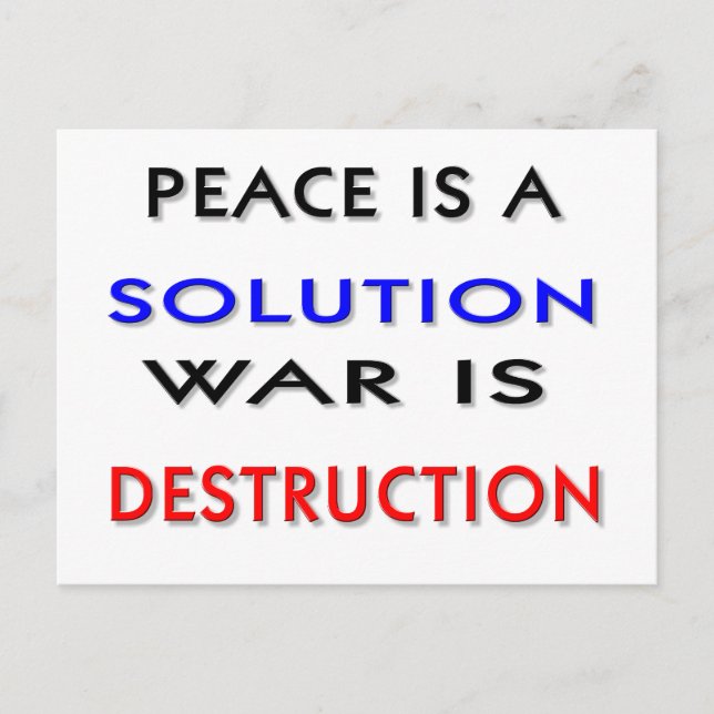 Carte Postale Paix (Devant)