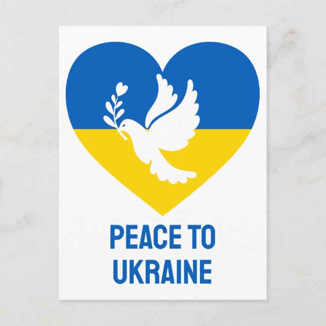 Carte Postale Paix à l'Ukraine (Devant)