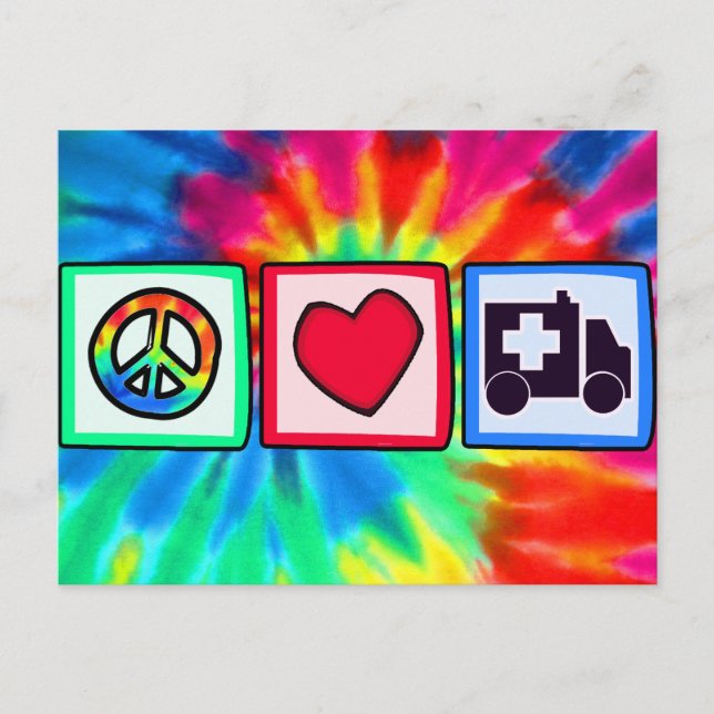 Carte Postale Paix, Amour, Ambulance (Devant)