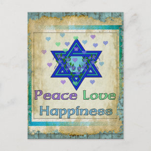 Carte Postale Paix Amour Bonheur
