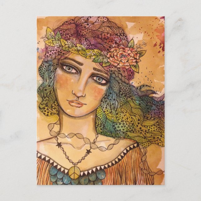 Carte postale Paix, Amour et Unité (Devant)