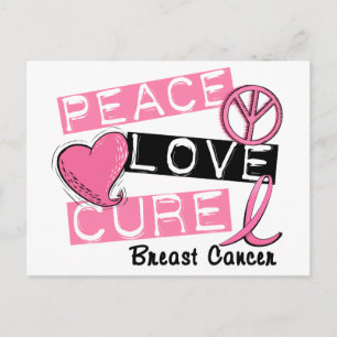CARTE POSTALE PAIX AMOUR GUÉRISON CANCER DU SEIN