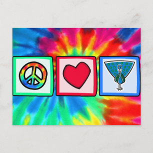 Carte Postale Paix, Amour, Pics