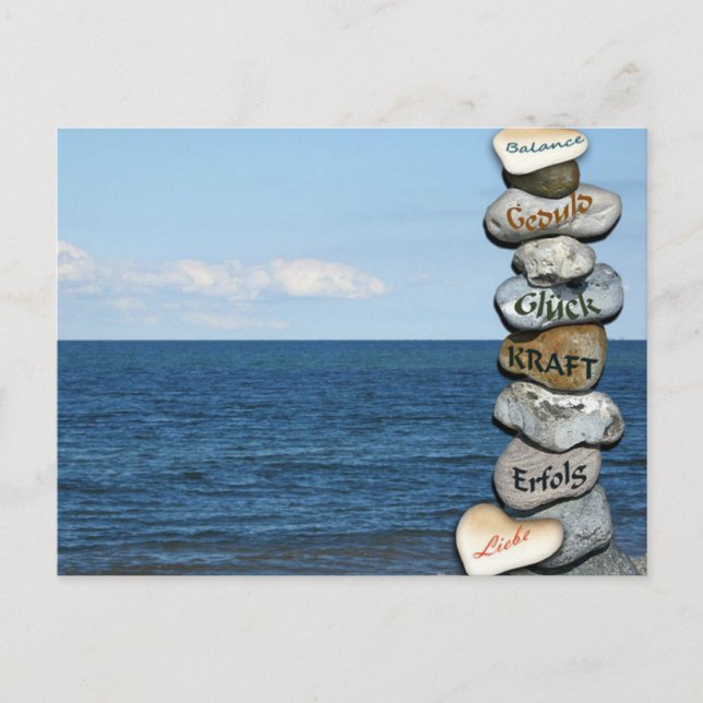 Carte Postale Paix, Chance Et Harmonie (Devant)