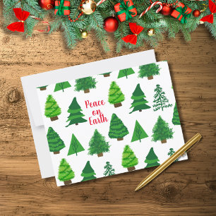 Carte Postale Paix Personnalisée Sur Terre   Motif d'arbre de No