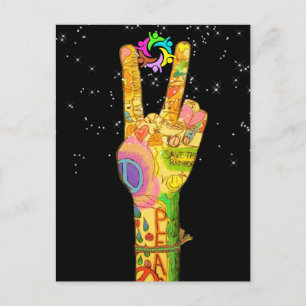 Carte Postale Paix, Unité, Travail D'Équipe