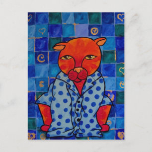 Carte Postale Pajamas de chats