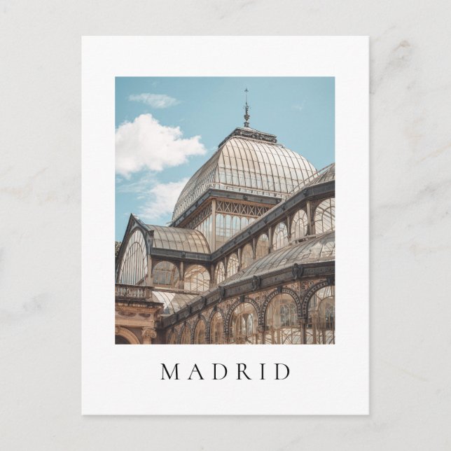 Carte Postale Palacio de Cristal del Retiro, Madrid  (Devant)