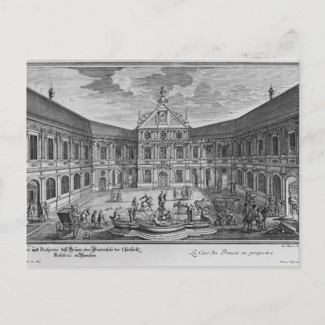 Carte Postale Palais à Munich, Allemagne (Devant)