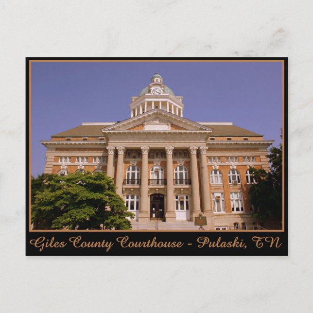 Carte Postale Palais de justice du comté de Giles - Pulaski (TN) (Devant)