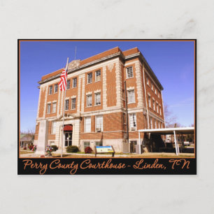 Carte Postale Palais de justice du comté de Perry - Linden, TN