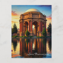 Palais des Beaux-Arts de San Francisco au coucher 