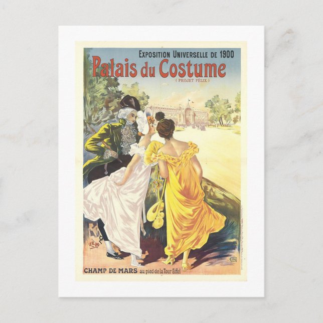 Carte Postale Palais du Costume de l'Exposition 1900 (Devant)