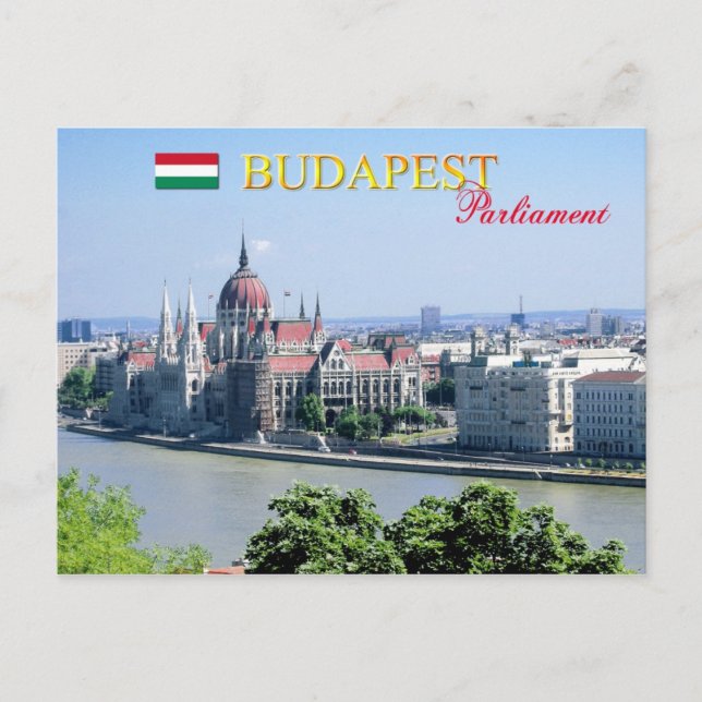 Carte Postale Palais du Parlement hongrois, Budapest (Devant)