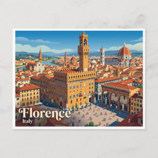Carte Postale Palazzo Vecchio et Piazza della Signoria Florence
