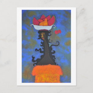 Carte postale Palenquera y rosas