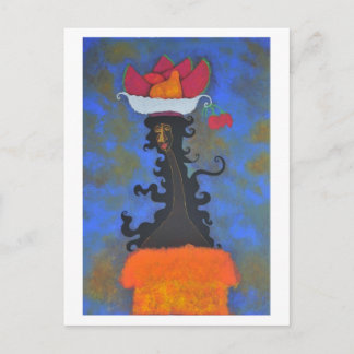 Carte postale Palenquera y rosas