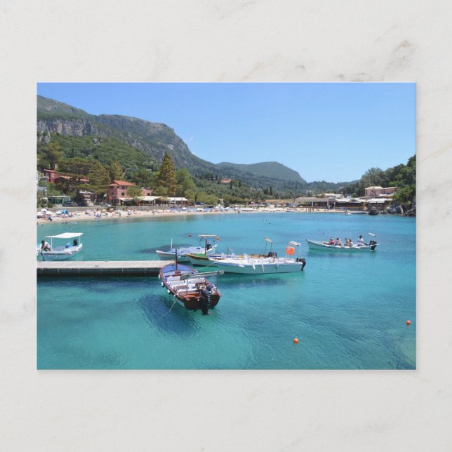 Carte Postale Paleokadispusa Beach, Corfu (Devant)