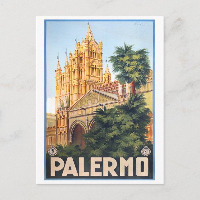 Carte Postale Palerme Italie voyage vintage (Devant)