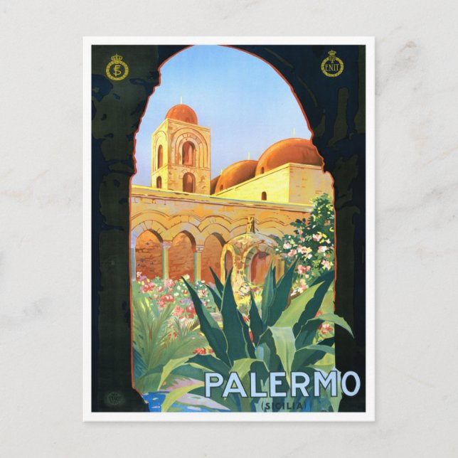Carte Postale Palerme Italie voyage vintage (Devant)