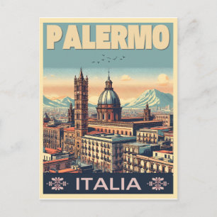Carte Postale Palermo sicile italien vintage souvenirs cadeaux