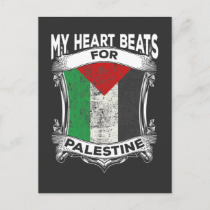 Carte Postale Palestine Coeur Gaza Paix Racines palestiniennes