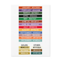 Palette de couleurs pour croix de pierre de naissa