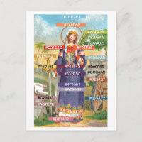 Palette de couleurs pour Sainte-Catherine en robe 