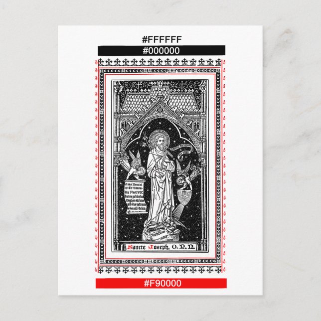 Carte Postale Palette de couleurs pour St. Joseph (DT 01) (Devant)