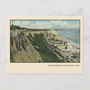 Carte Postale Palisades Beach, Père Noël Monica, Californie. vin